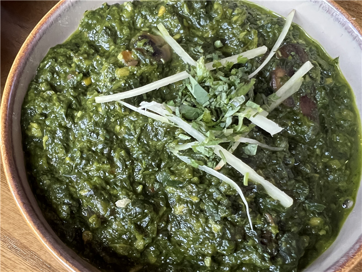 spinach and mushroom